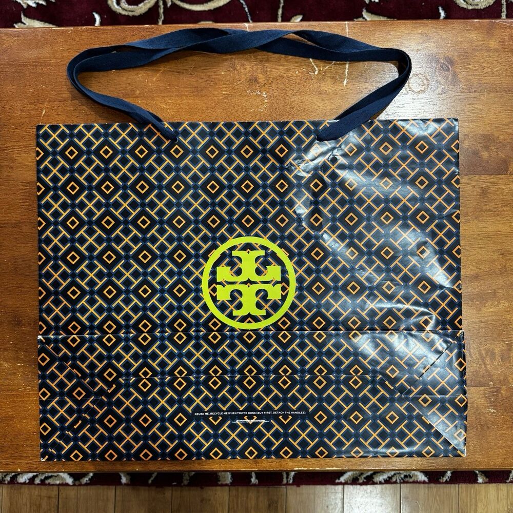 Tory Burch Large Gift Shopping Tote Bag Authentic 16 x 12" x 6" - Picture 3 of 10